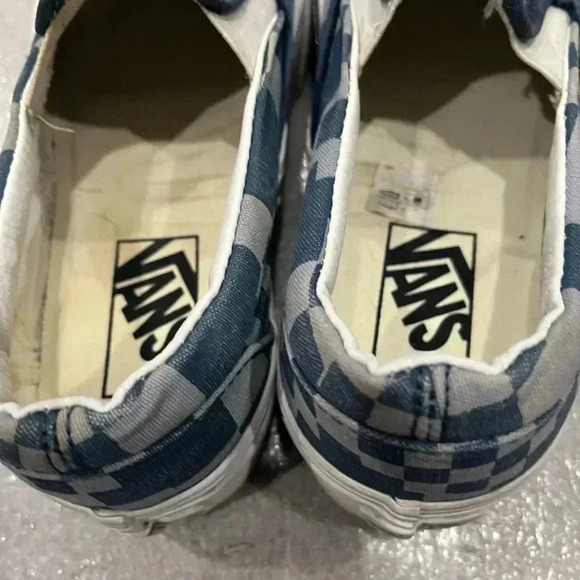 [W7.5]Vans Shoes Vans Classic Slip-On Platform Multi  Check Blue Women's - Picture 11 of 11